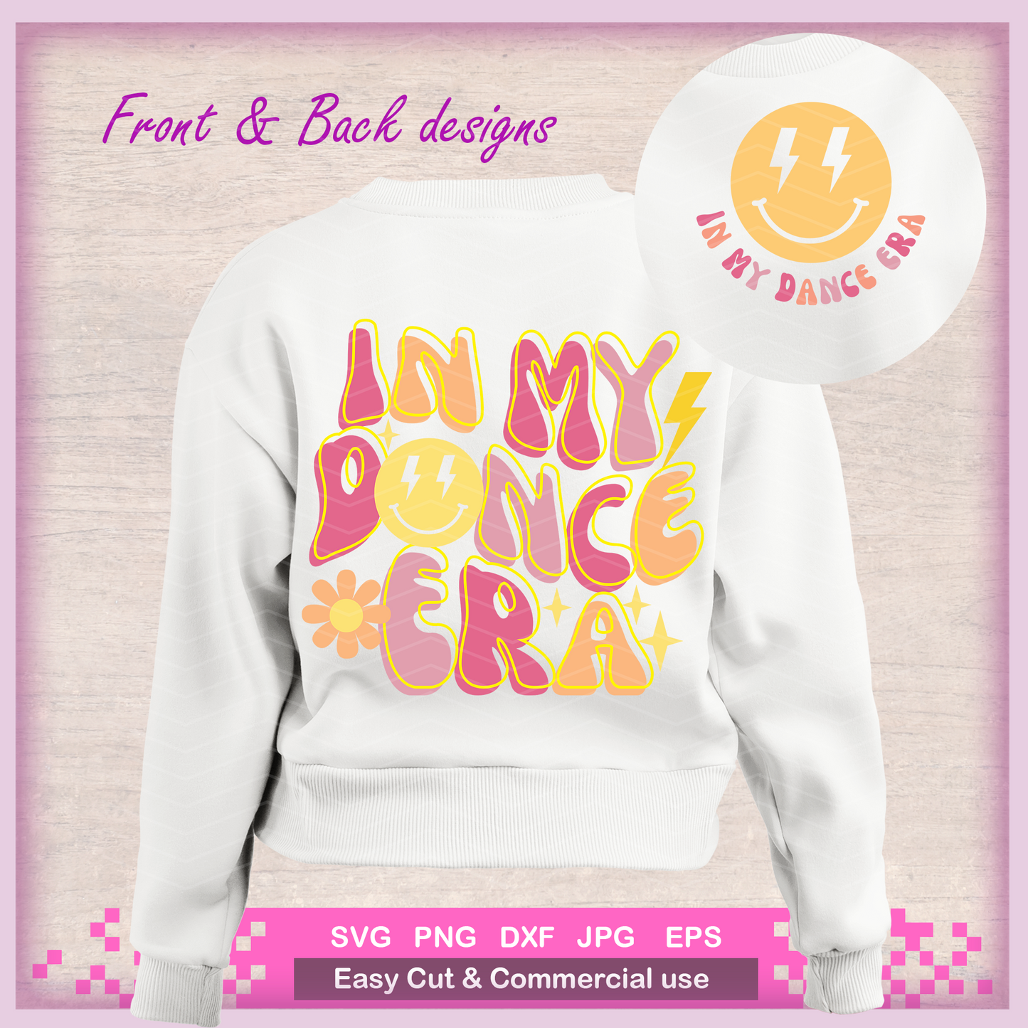 In My Dance Era SVG, Dance Svg, Dance Mom Era Svg, Svg file for cricut, Png sublimation, Back and front design
