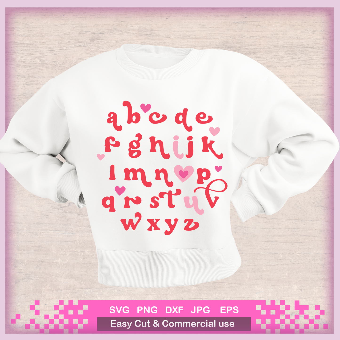 Retro Valentine Leopard Alphabet I Love You Svg Png, Kids Valentines Svg, Love Alphabet Svg, Shirt design for Valentine's Day.,Layered SVG cut