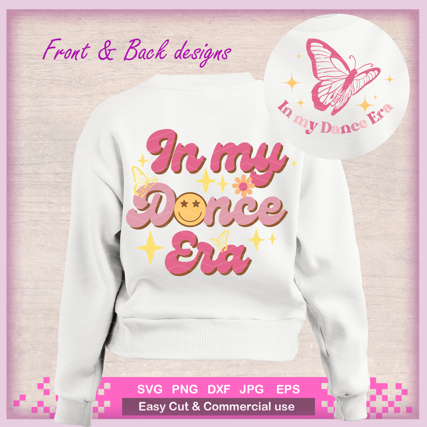 In My Dance Era SVG, Dance Svg, Svg file for cricut, Png sublimation, Back and front design
