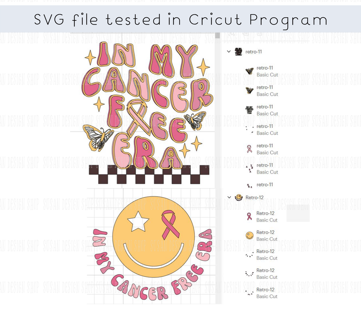 In My Cancer Free Era , smile face Svg Png, Breast Cancer Warrior Png, svg file for cricut, Png sublimation