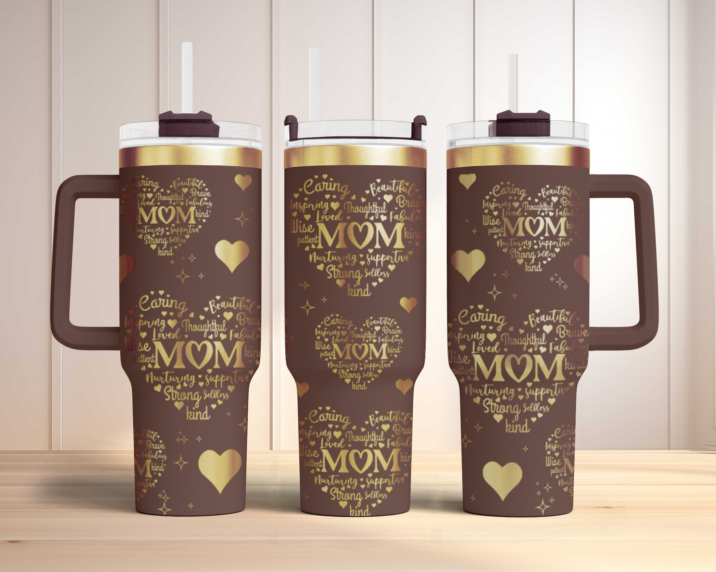 Mom heart svg, Affirmation quotes 40oz Tumbler, sunflower Floral Mama 40oz Tumbler SVG Laser Engraved Full Wrap Seamless, Rotary and PNG sublimation