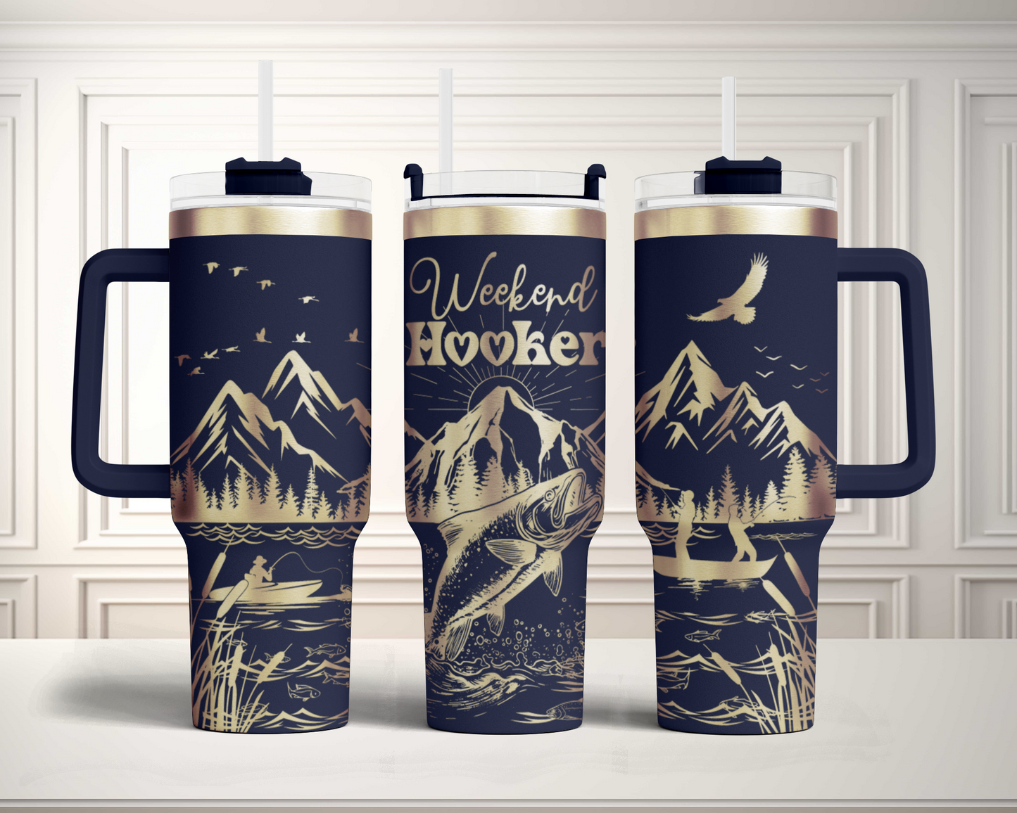 Weekend Hooker SVG 40oz Tumbler Laser Engraved Full Wrap Seamless, SVG Laser Rotary, PNG sublimation