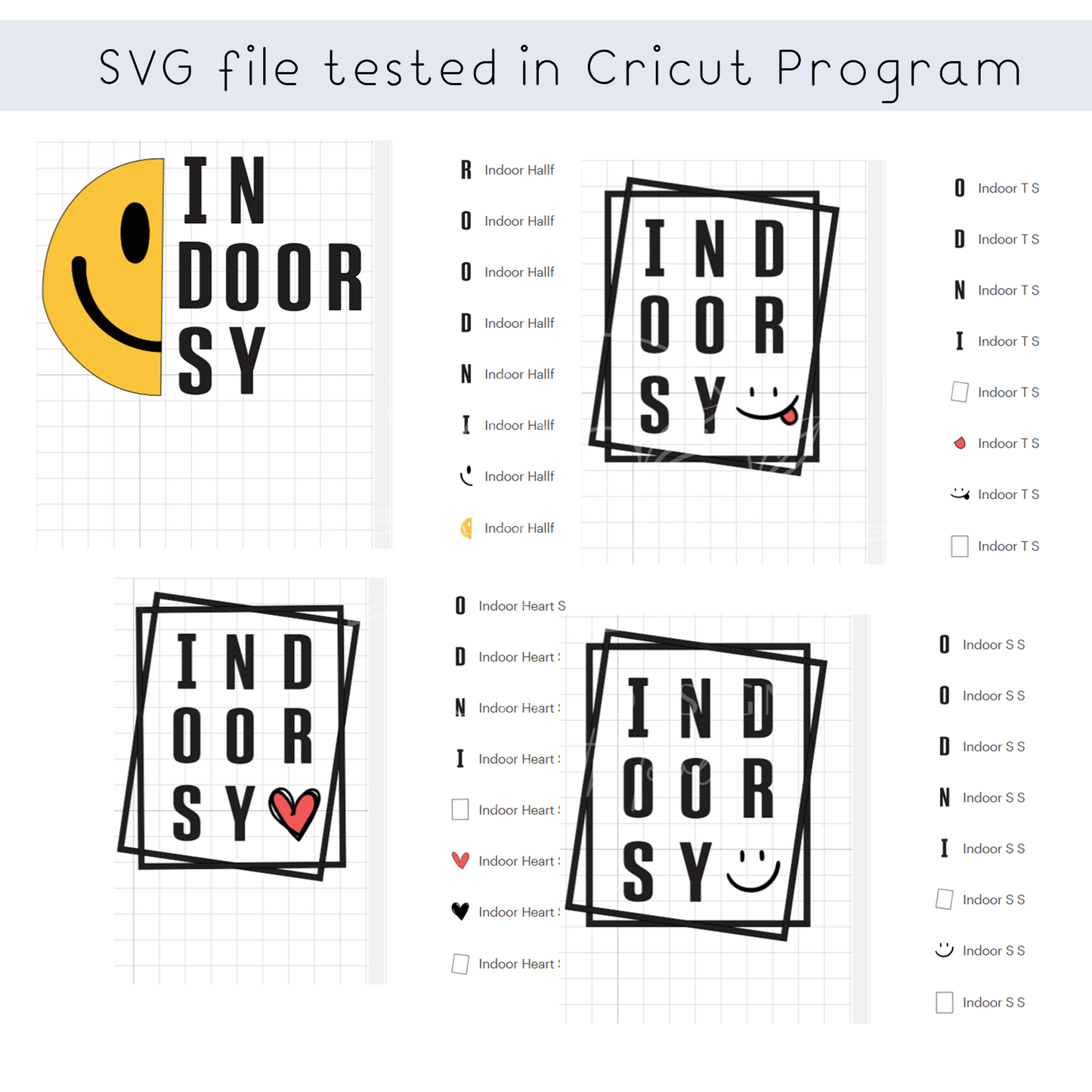 Indoorsy smile face svg bundle, Cute Introvert Weekend Quotes svg, Introvert mom life, Homebody SVG, SVG files for Cricut, PNG sublimation