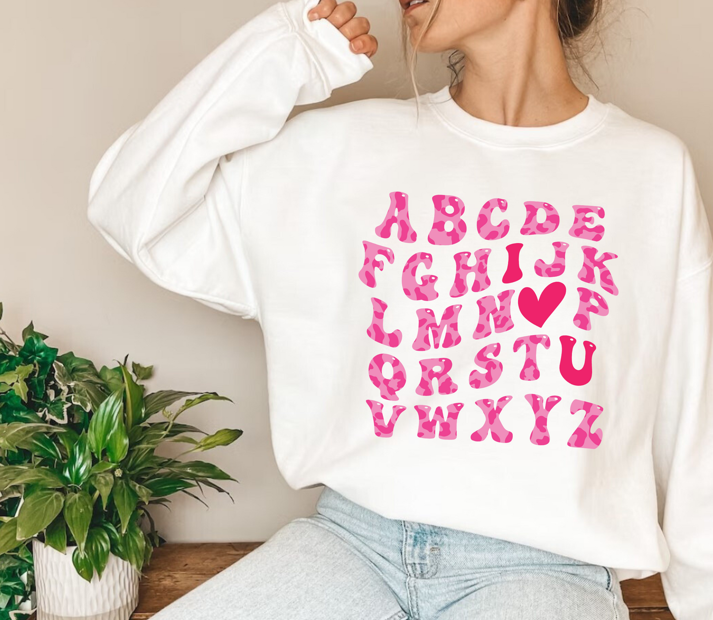 Wavy Valentine Leopard Alphabet I Love You Svg Png, Kids Valentines Svg, Love Alphabet Svg, Shirt design for Valentine's Day.,Layered SVG cut