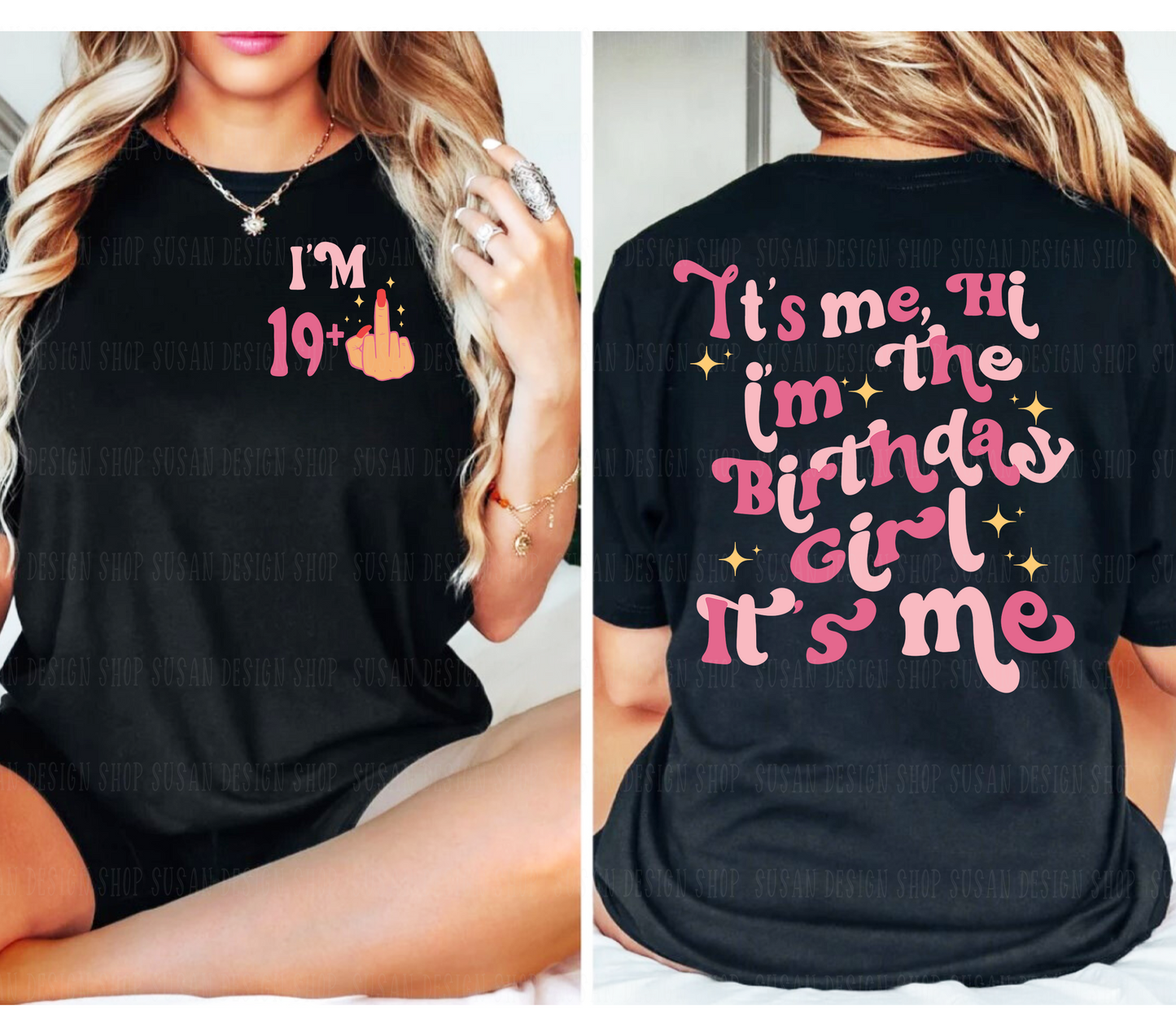 Customizable Funny birthday party shirt svg png, It's Me, Hi I'm The Birthday Girl, middle finger svg, svg file for Cricut, png sublimation