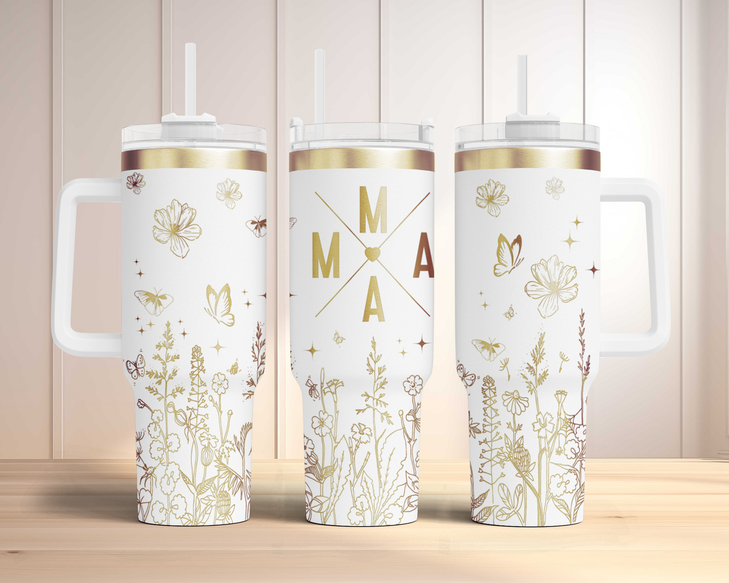 Mom, Mother's day Bundle 6 designs, 40oz Tumbler SVG Laser Engraved Full Wrap Seamless
