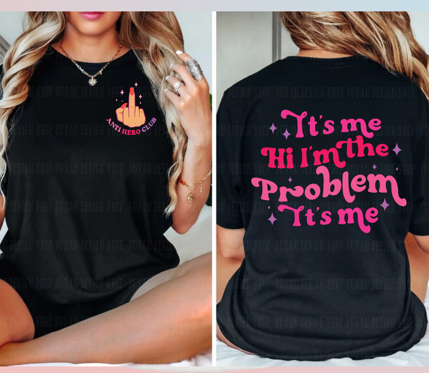 It's me Shirt Svg Png, I'm the problem retro, Anti Hero Club Png, Holiday Gift, middle finger svg, svg file for Cricut, png sublimation