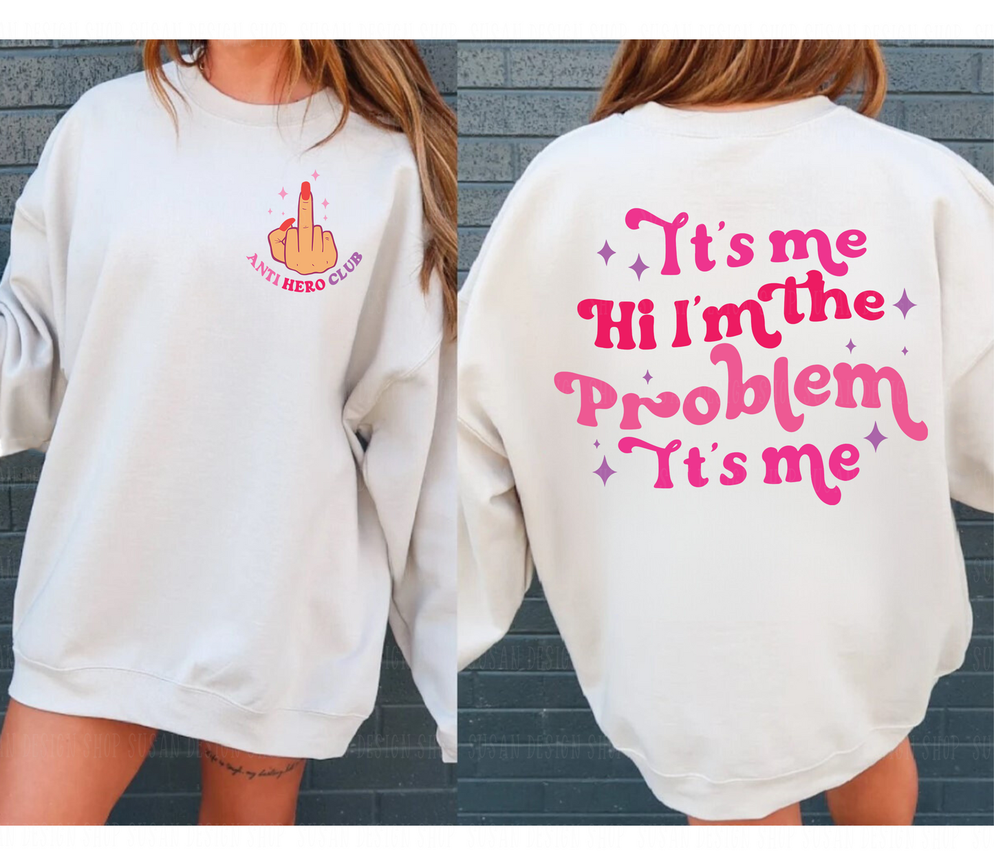 It's me Shirt Svg Png, I'm the problem retro, Anti Hero Club Png, Holiday Gift, middle finger svg, svg file for Cricut, png sublimation