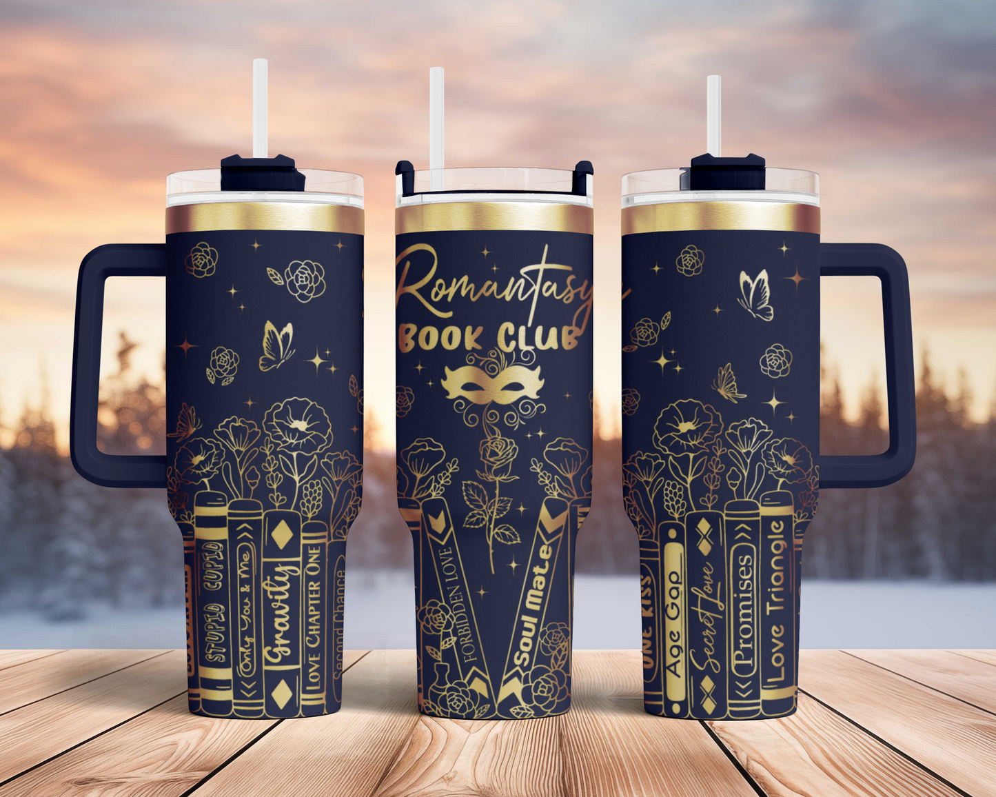 Romantasy Book club, funny book lover Engraved Full Wrap Seamless 40oz Tumbler SVG Laser Rotary and PNG sublimation