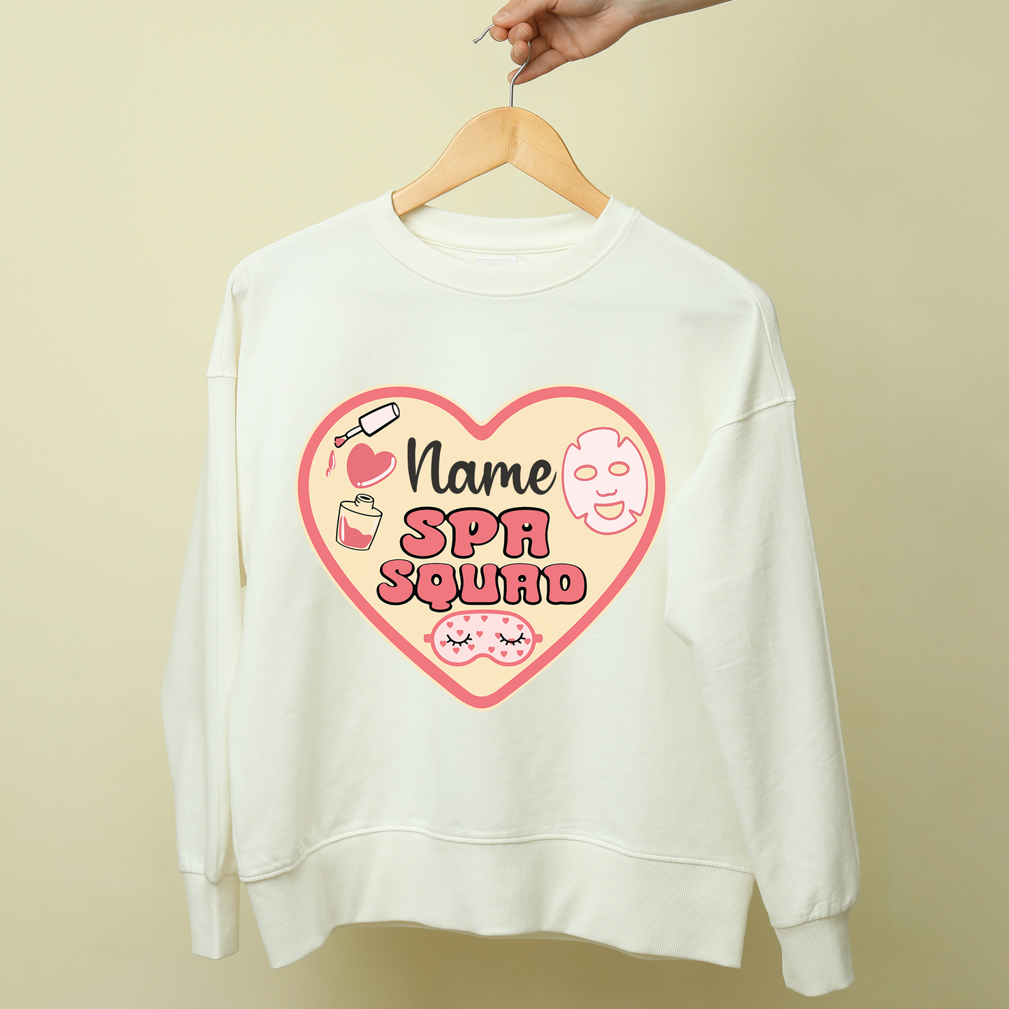 Name Spa Squad SVG Bundle, svg for Spa Girls party, sleepover squad, slumber party, Birthday Spa SVG, PNG clipart,