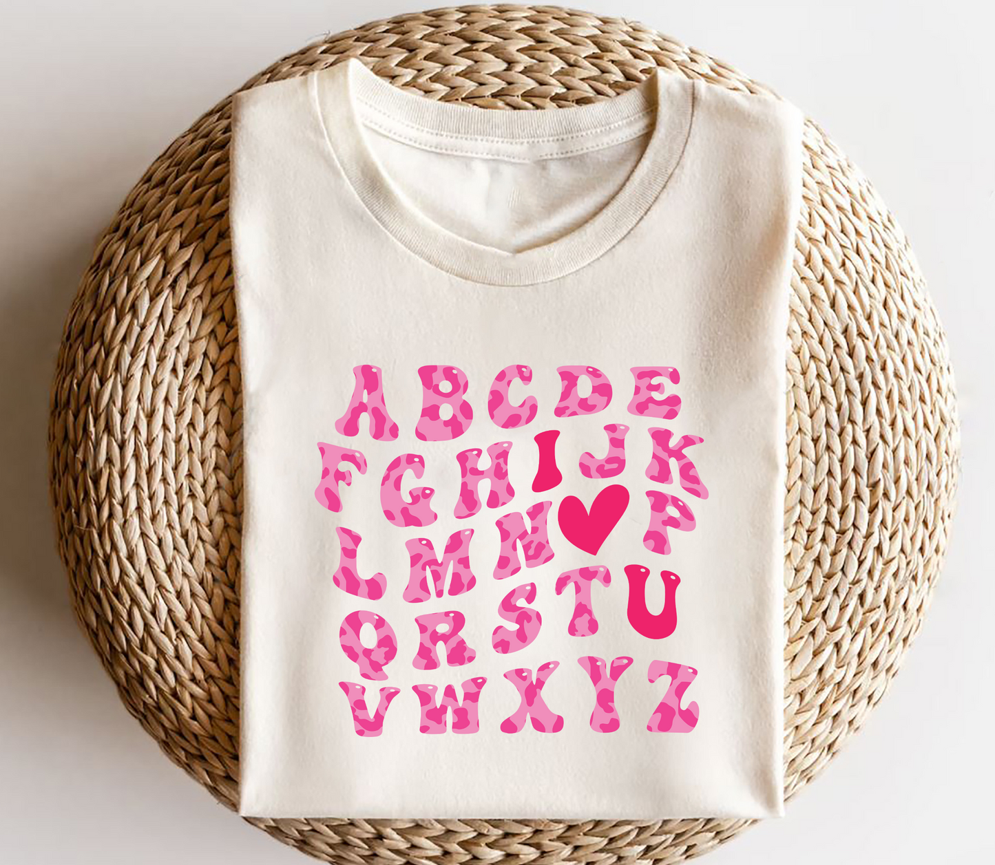 Wavy Valentine Leopard Alphabet I Love You Svg Png, Kids Valentines Svg, Love Alphabet Svg, Shirt design for Valentine's Day.,Layered SVG cut