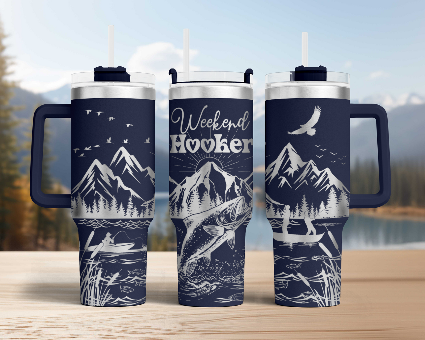 Weekend Hooker SVG 40oz Tumbler Laser Engraved Full Wrap Seamless, SVG Laser Rotary, PNG sublimation