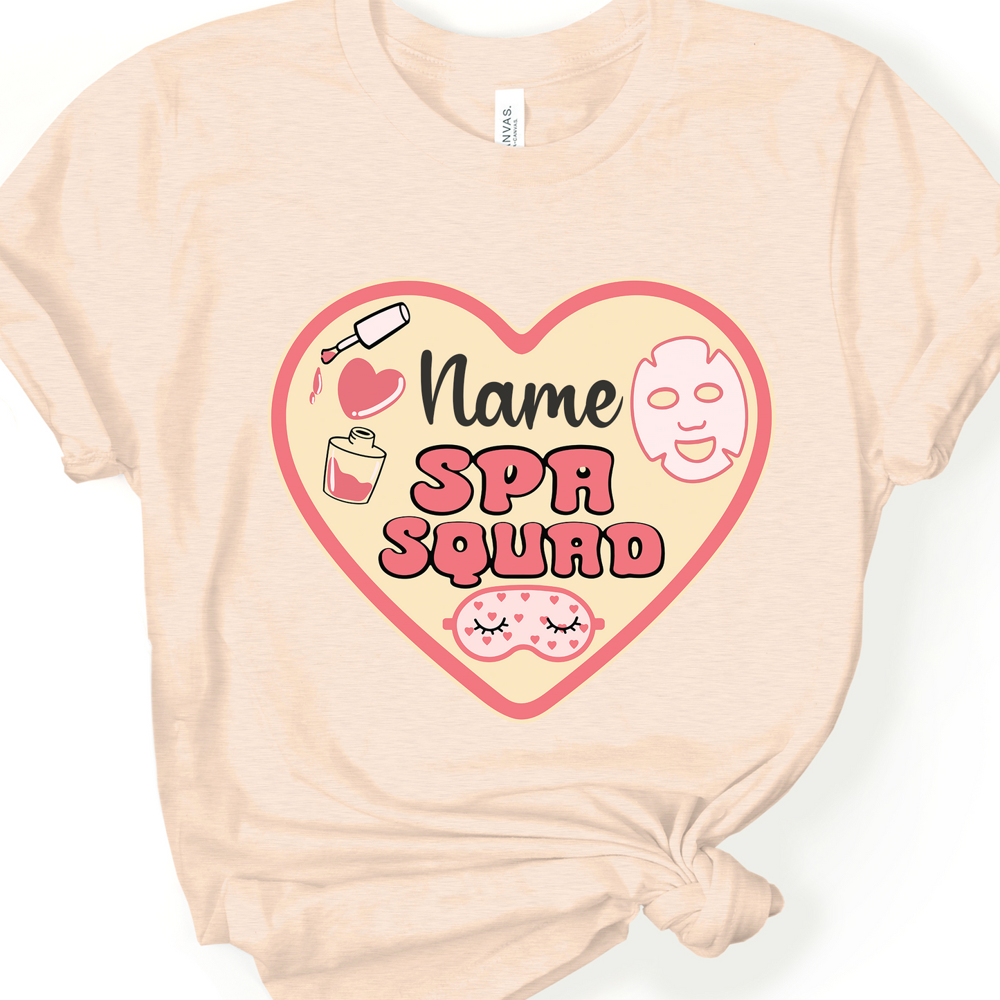 Name Spa Squad SVG Bundle, svg for Spa Girls party, sleepover squad, slumber party, Birthday Spa SVG, PNG clipart,