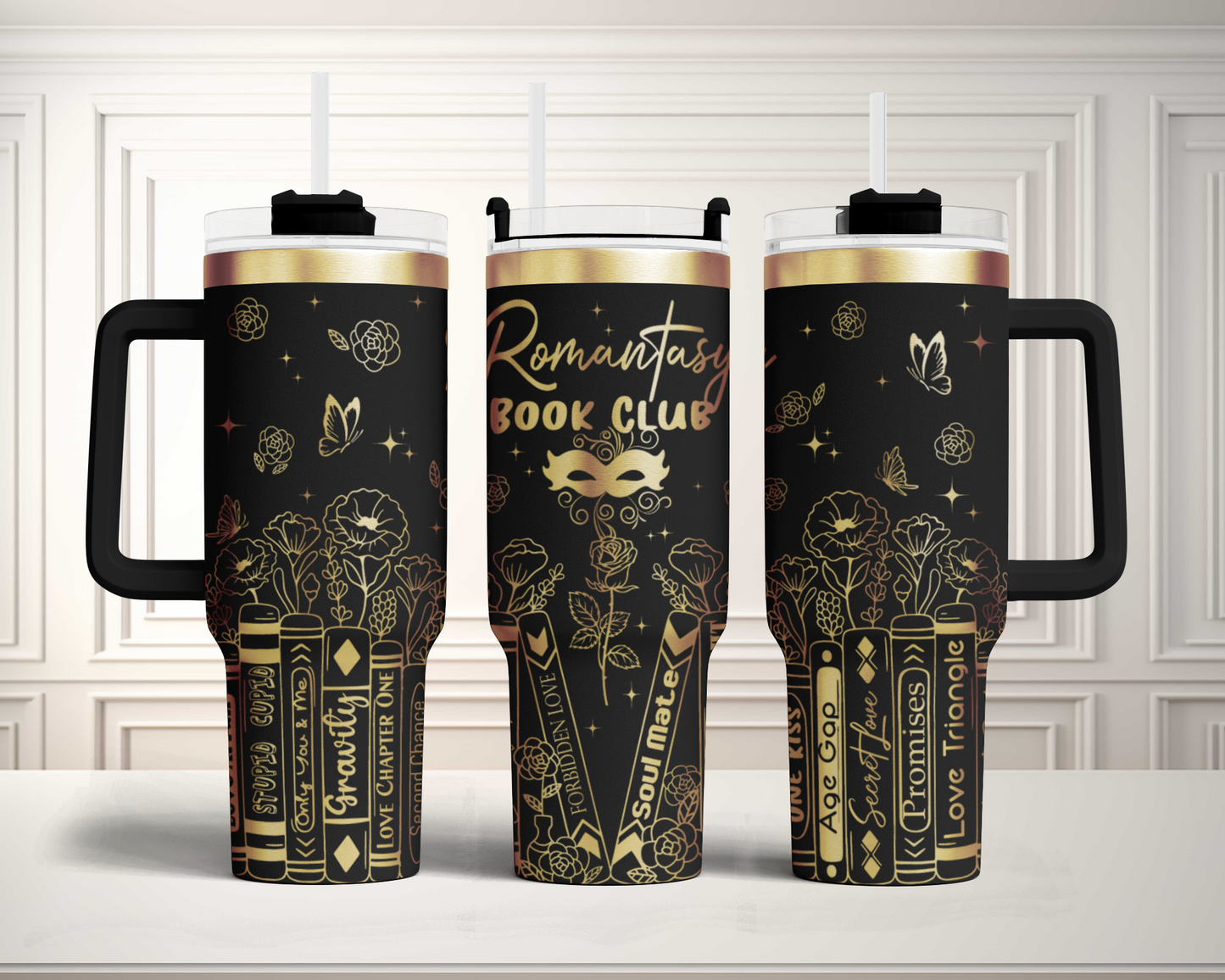 Romantasy Book club, funny book lover Engraved Full Wrap Seamless 40oz Tumbler SVG Laser Rotary and PNG sublimation