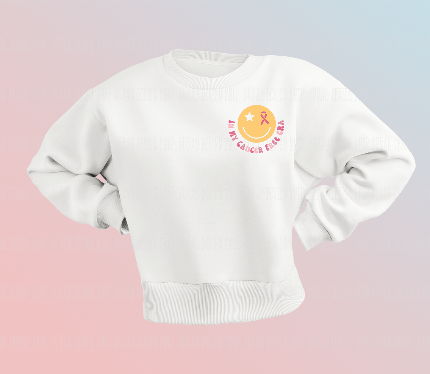 In My Cancer Free Era , smile face Svg Png, Breast Cancer Warrior Png, svg file for cricut, Png sublimation