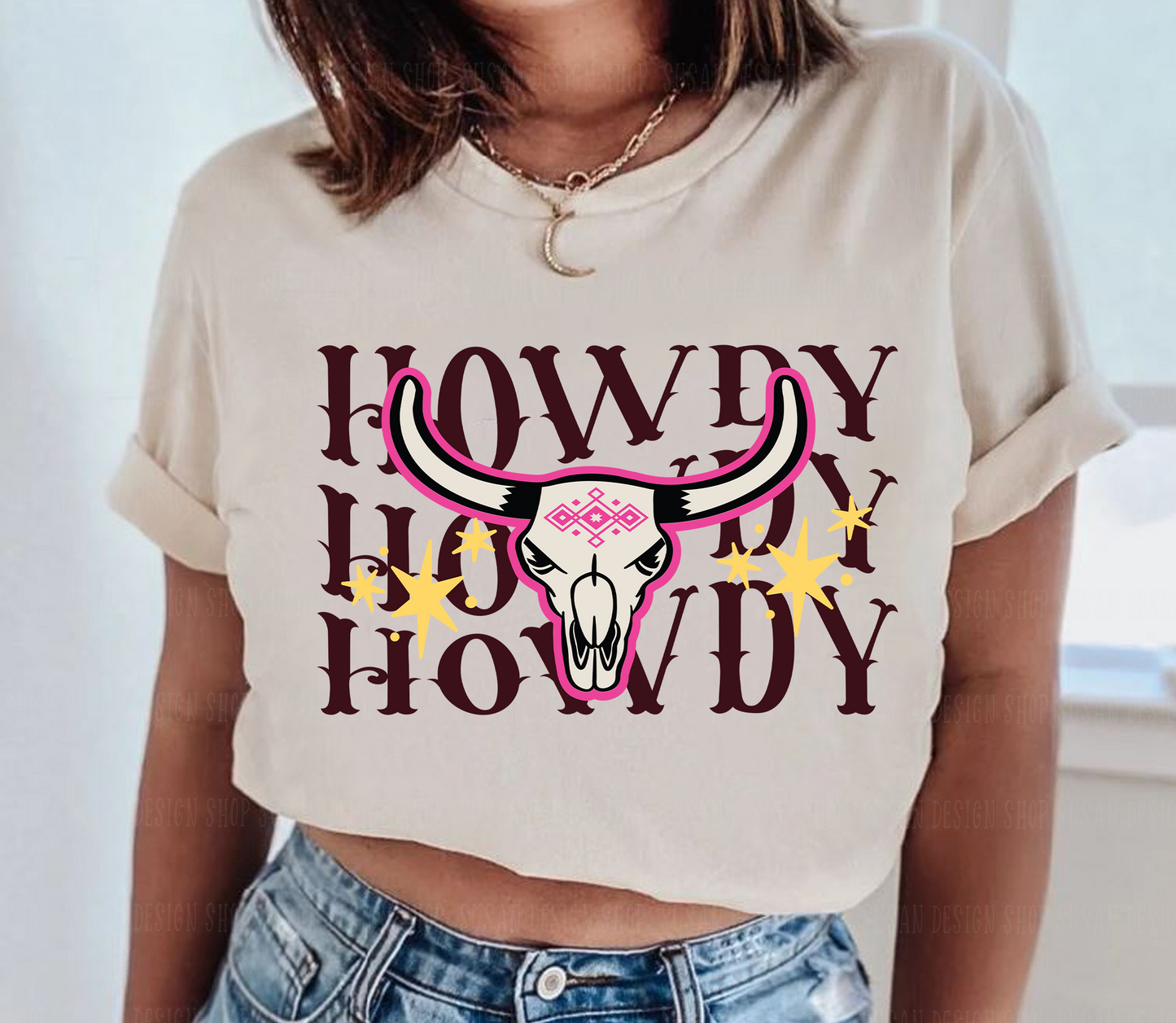 Howdy western country Cow Skull SVG Png, Cowboy Phrase and Saying Retro, Cowhide Png SVG file for Cricut, PNG print sublimation, Tshirt