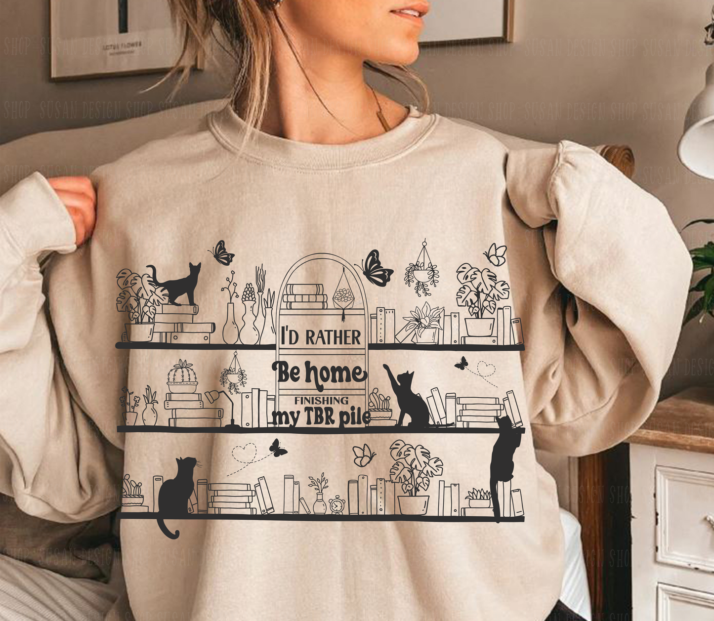 I'd rather be home finishing my tbr pile, book shelf Svg file for cricut, PNG sublimation design