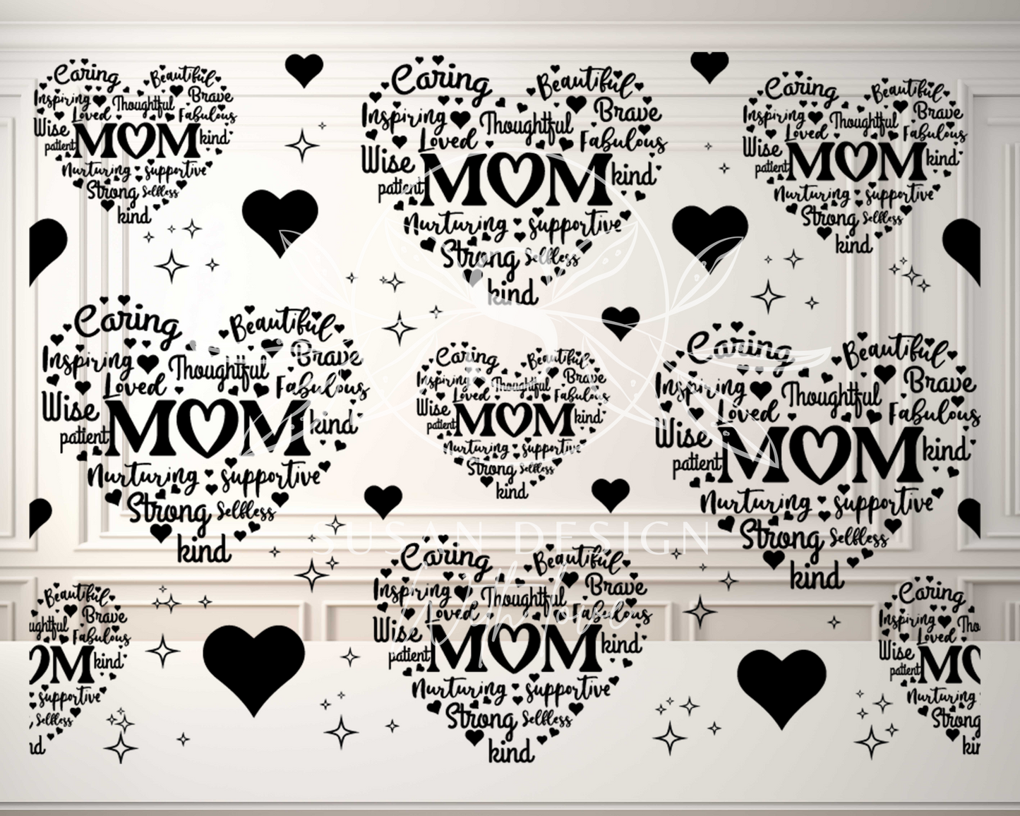 Mom heart svg, Affirmation quotes 40oz Tumbler, sunflower Floral Mama 40oz Tumbler SVG Laser Engraved Full Wrap Seamless, Rotary and PNG sublimation