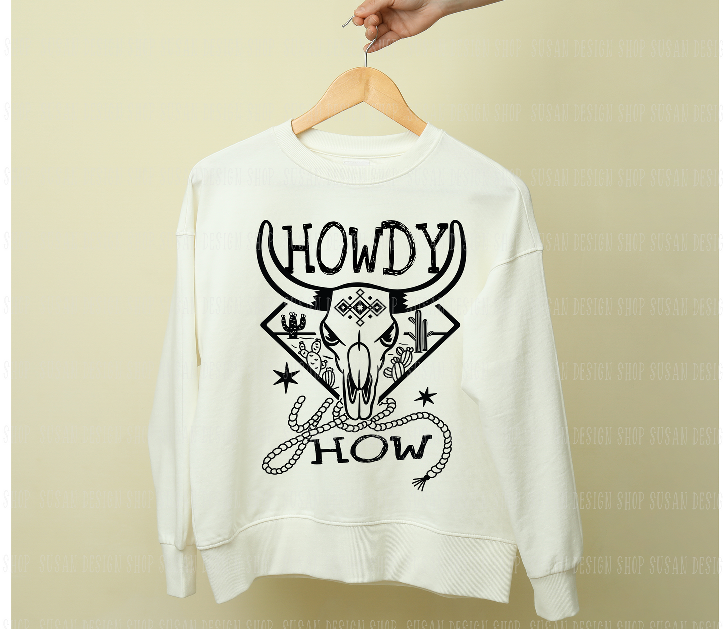 Howdy Yee How western country Cow Skull SVG Png, Cowboy Phrase and Saying Retro, Cowhide Png SVG file Cricut, PNG print sublimation, Tshirt
