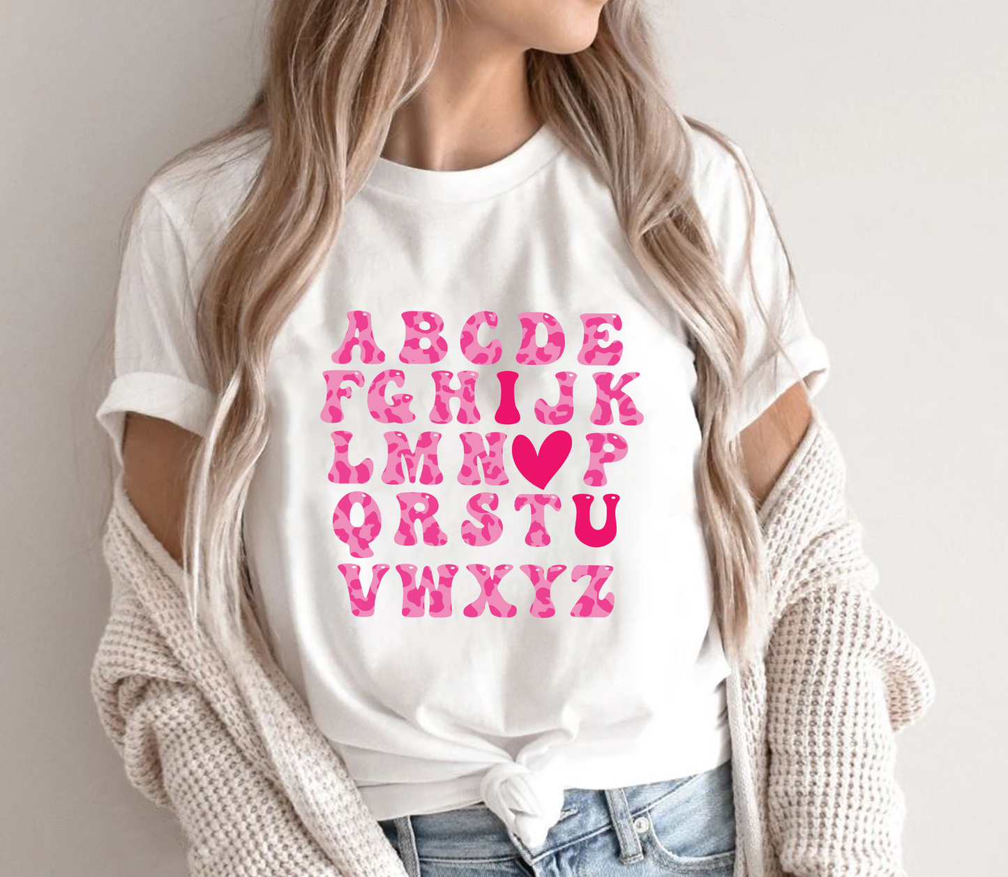 Valentine Leopard Alphabet I Love You Svg Png, Kids Valentines Svg, Love Alphabet Svg, Shirt design for Valentine's Day.,Layered SVG cut