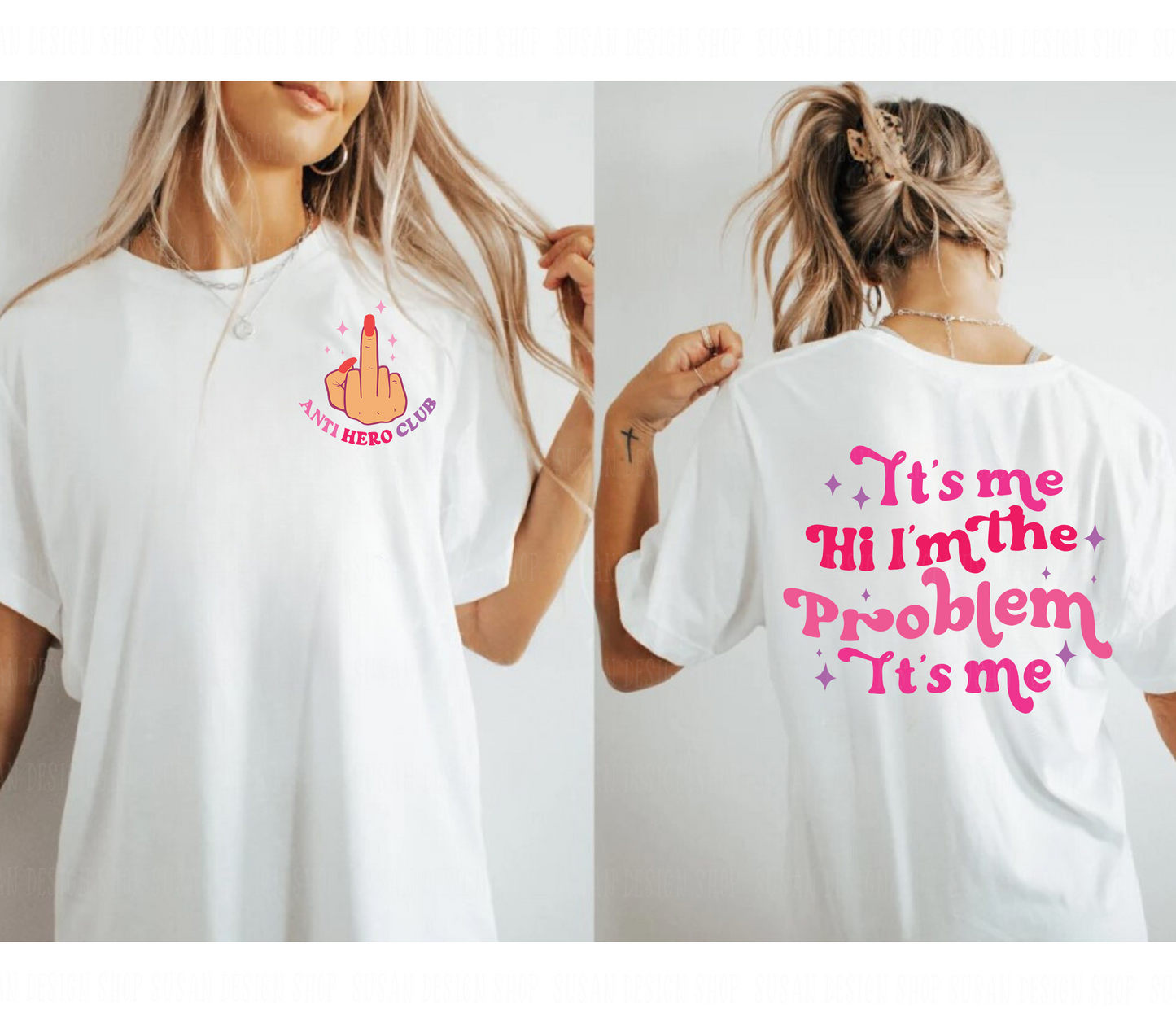 It's me Shirt Svg Png, I'm the problem retro, Anti Hero Club Png, Holiday Gift, middle finger svg, svg file for Cricut, png sublimation