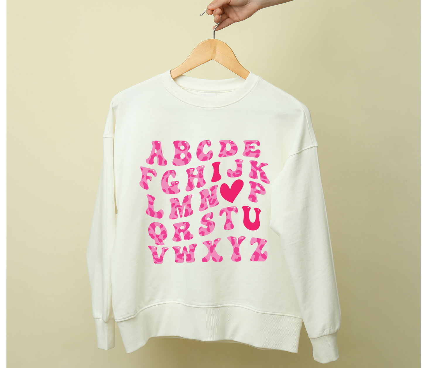 Wavy Valentine Leopard Alphabet I Love You Svg Png, Kids Valentines Svg, Love Alphabet Svg, Shirt design for Valentine's Day.,Layered SVG cut