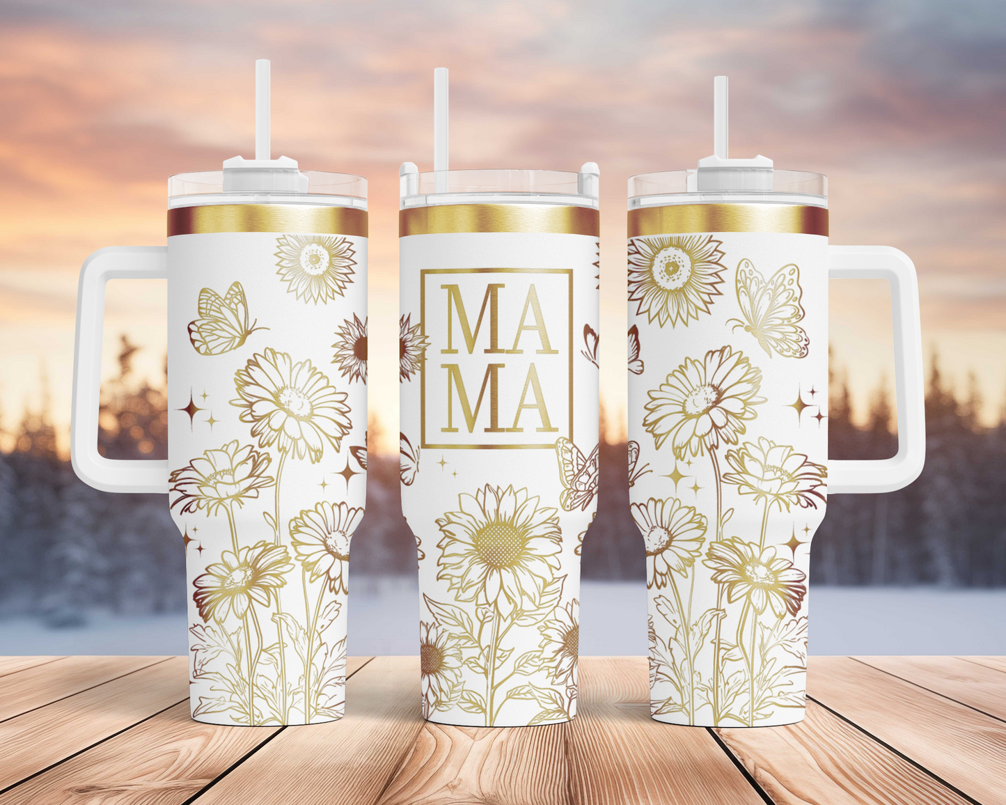 Mom, Mother's day Bundle, 40oz Tumbler SVG Laser Engraved Full Wrap Seamless