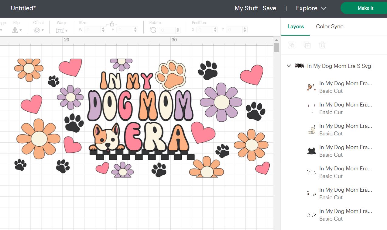 In My Dog Mom Era Retro 16oz Libbey glass can wrap, Dog lover Wrap, SVG cutting file for Cricut, PNG sublimation, Layered SVG