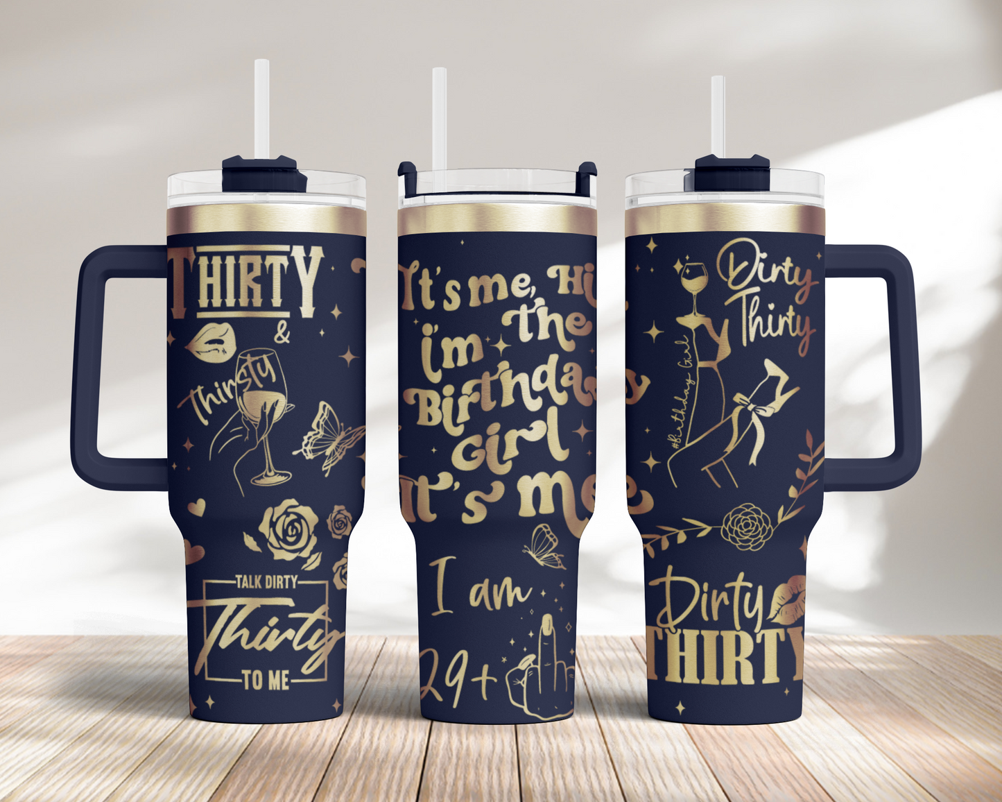 Funny 30th birthday, adult humor, birthday girl 40oz Tumbler SVG Laser Engraved Full Wrap Seamless, Rotary and PNG sublimation