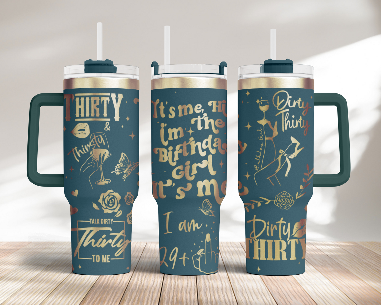Funny 30th birthday, adult humor, birthday girl 40oz Tumbler SVG Laser Engraved Full Wrap Seamless, Rotary and PNG sublimation
