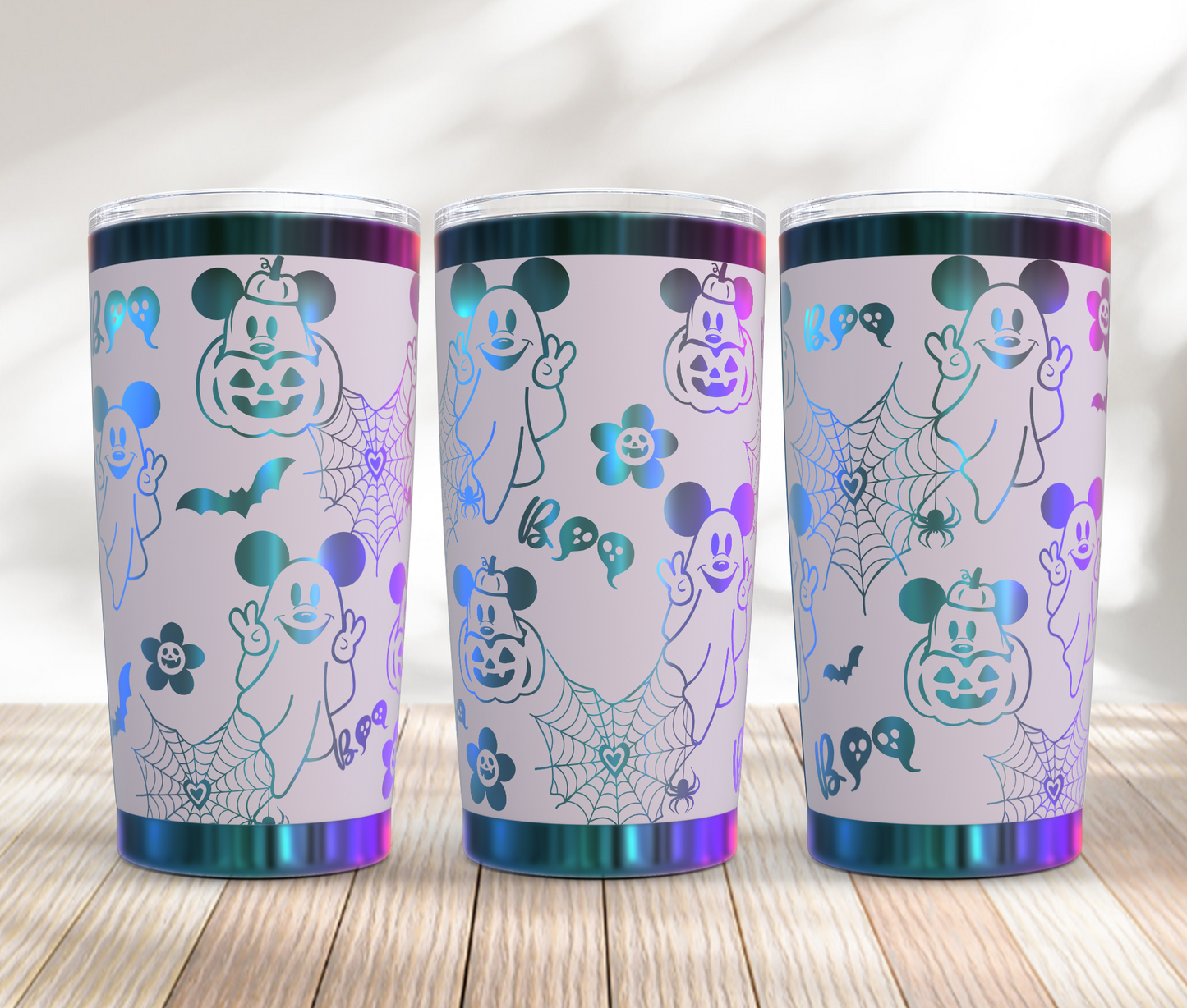 Ghost mouse Funny Halloween 20oz Tumbler SVG Laser Engraved Full Wrap Seamless