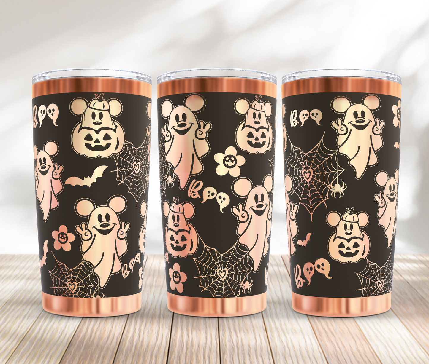 Ghost mouse Funny Halloween 20oz Tumbler SVG Laser Engraved Full Wrap Seamless