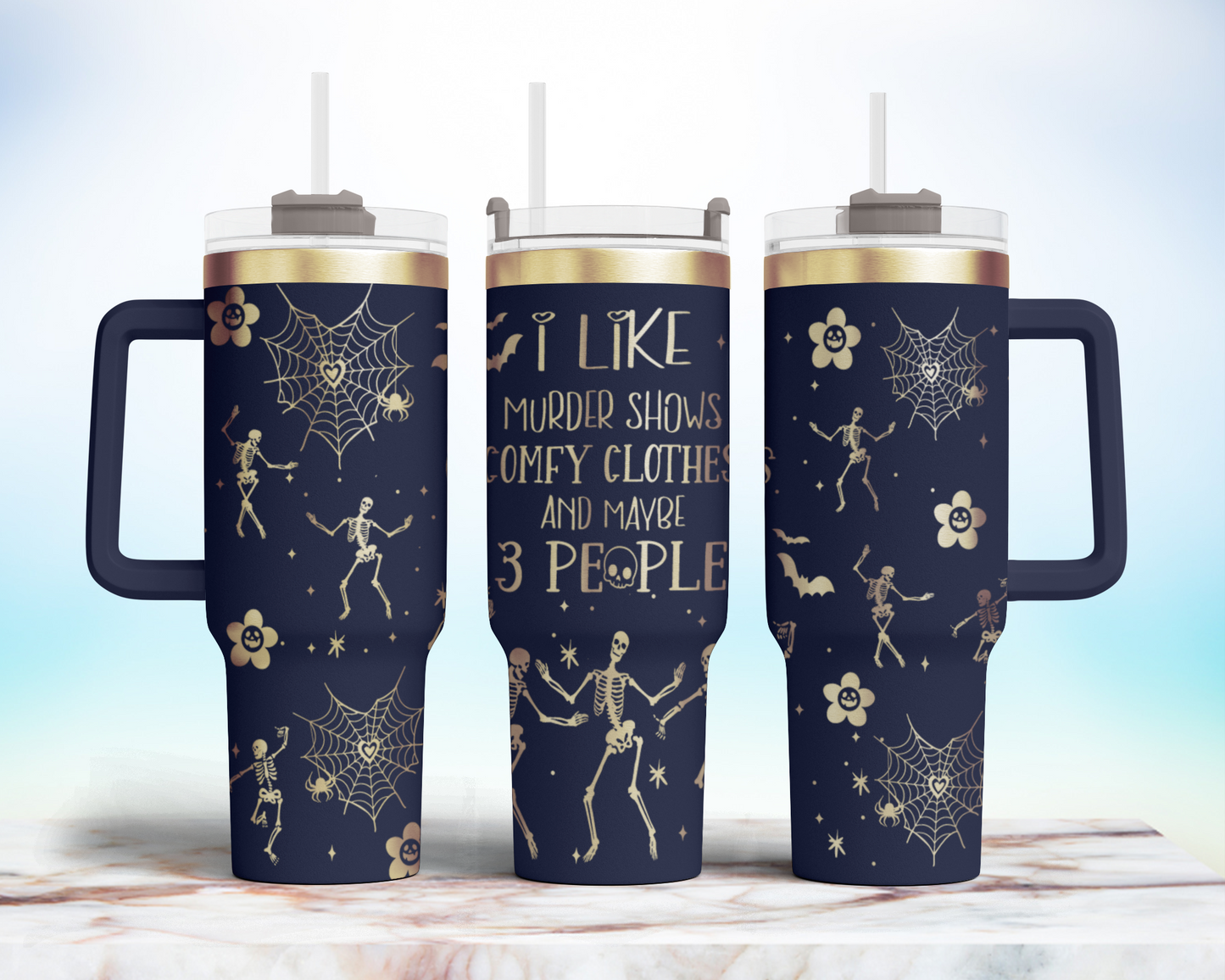 I like murder show comfy clothes maybe 3 people Funny Halloween Laser Engraved Full Wrap Seamless, 40oz Tumbler, SVG Laser PNG sublimation