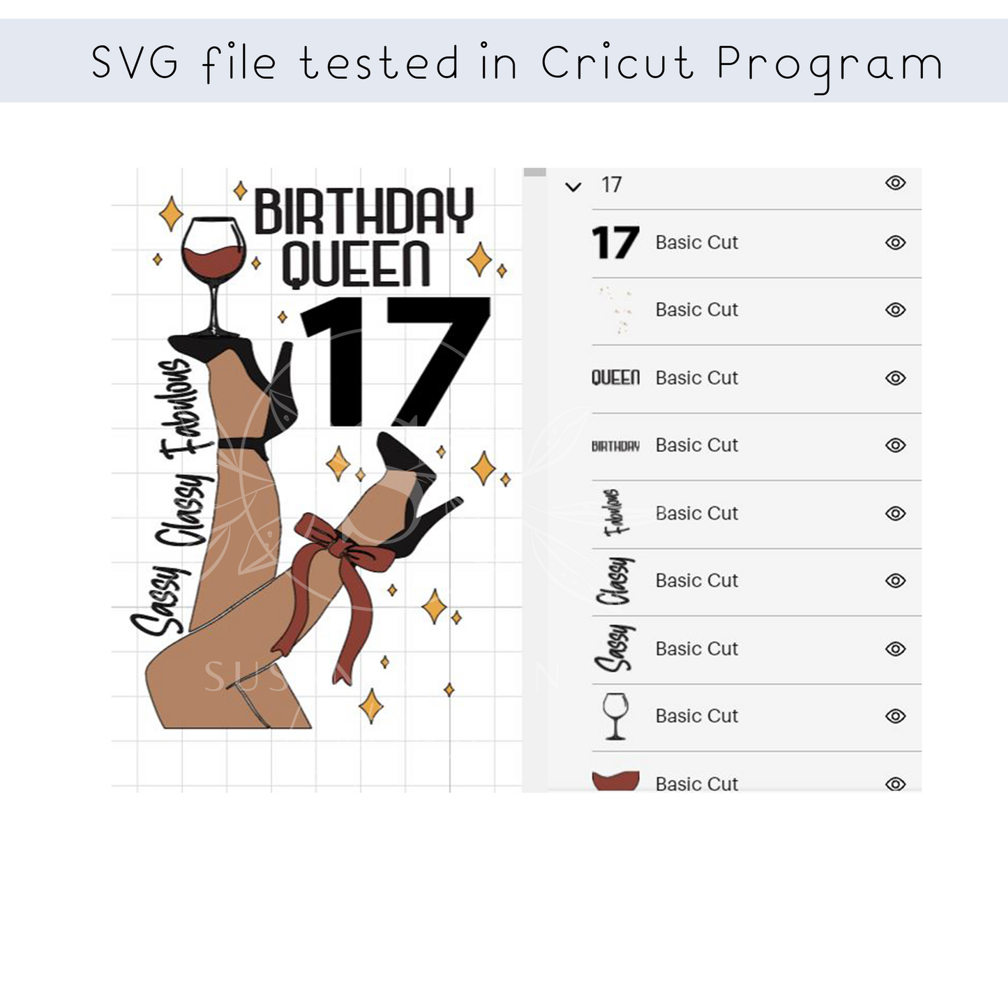 17 Birthday Queen SVG