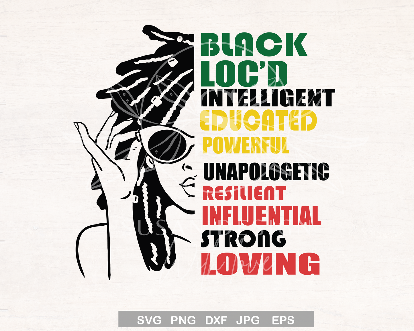 Black Loc'd Intellegent SVG