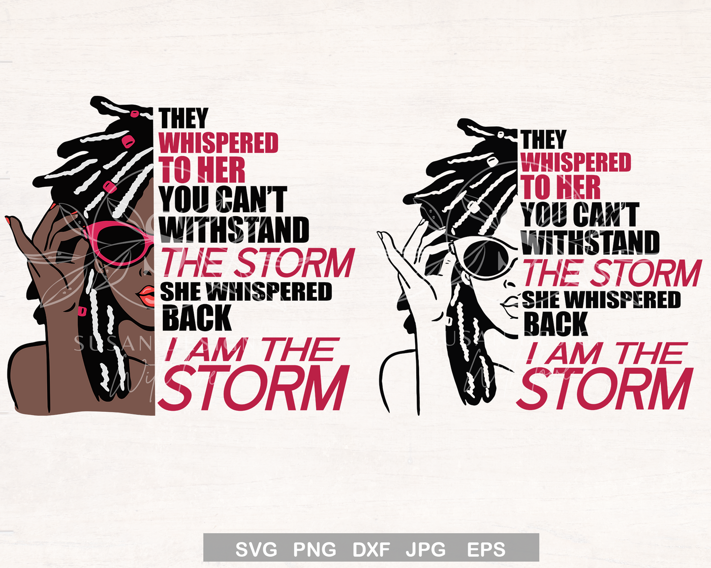 I'm the Storm SVG Bundle for black woman, African American hair stylist