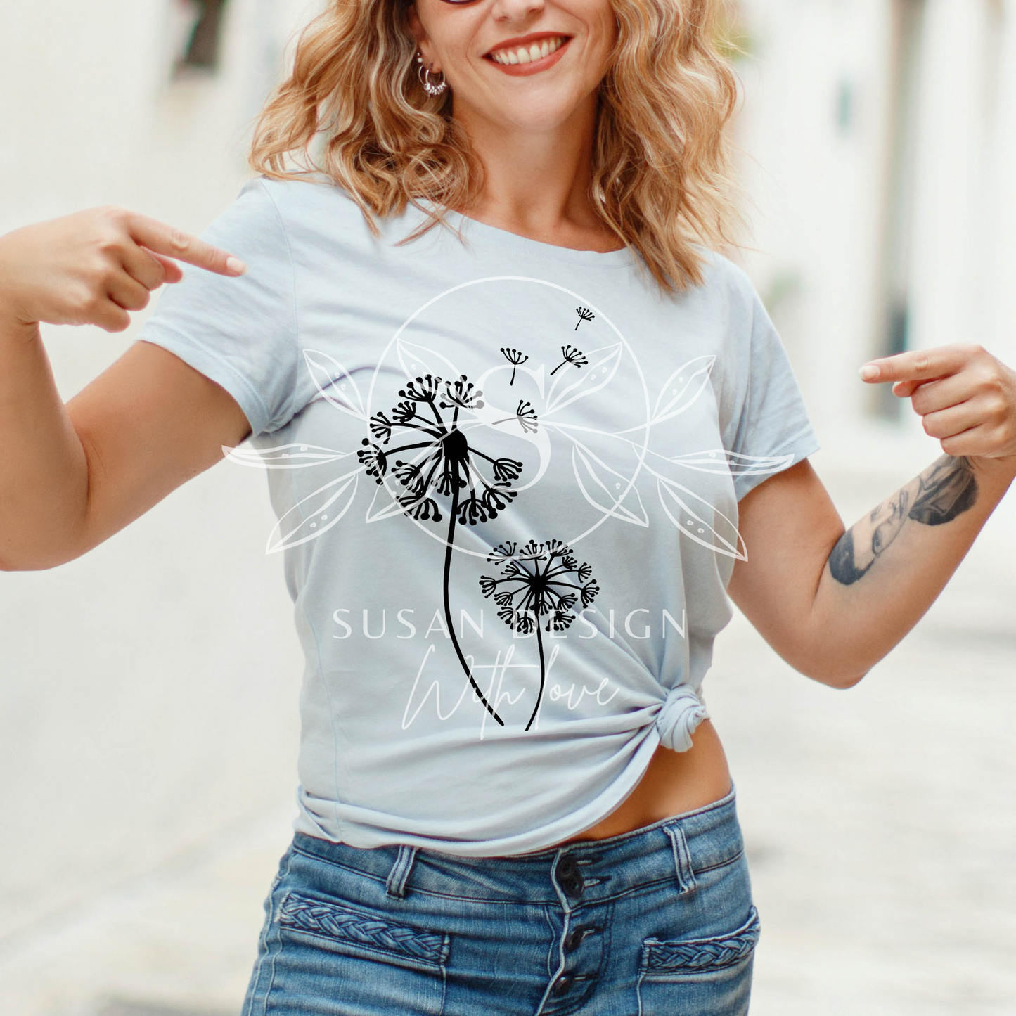 Dandelion plant Outline SVG