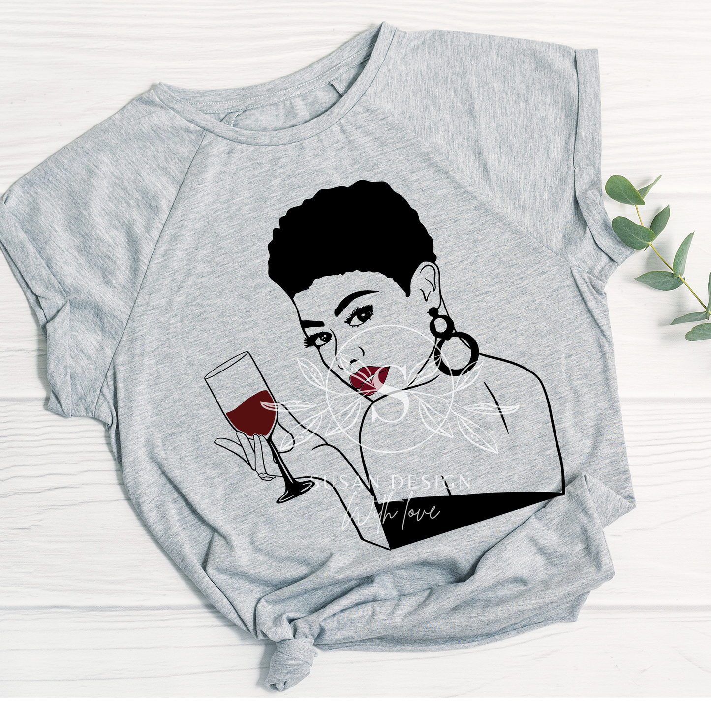 Black woman, African American drinking wine, Wine Party Drink Up SVG design for Cricut