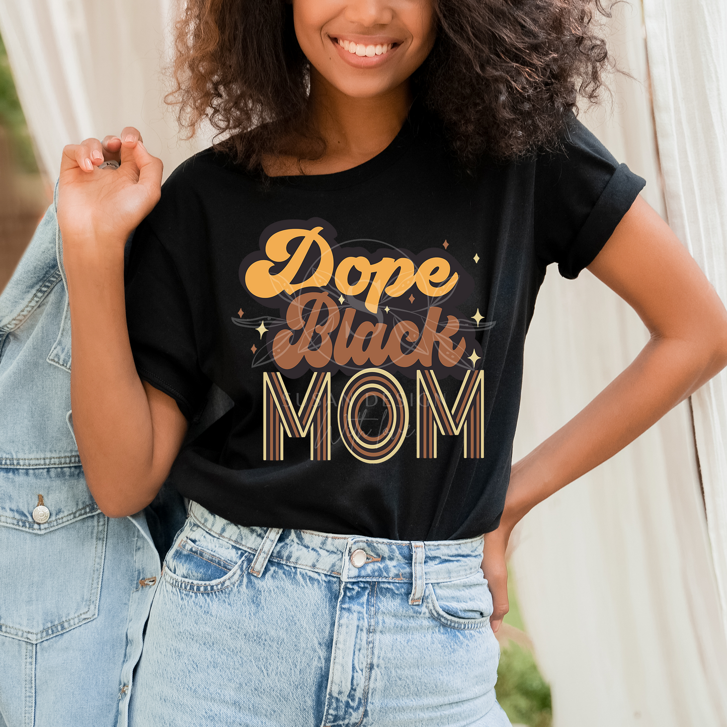 Black Mom Life SVG Tshirt design in Colors