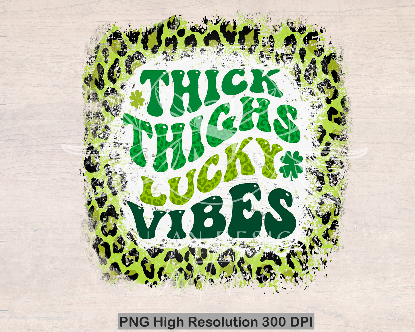 Thick Thighs Lucky Vibes PNG Sublimation, St Patricks Day Quote