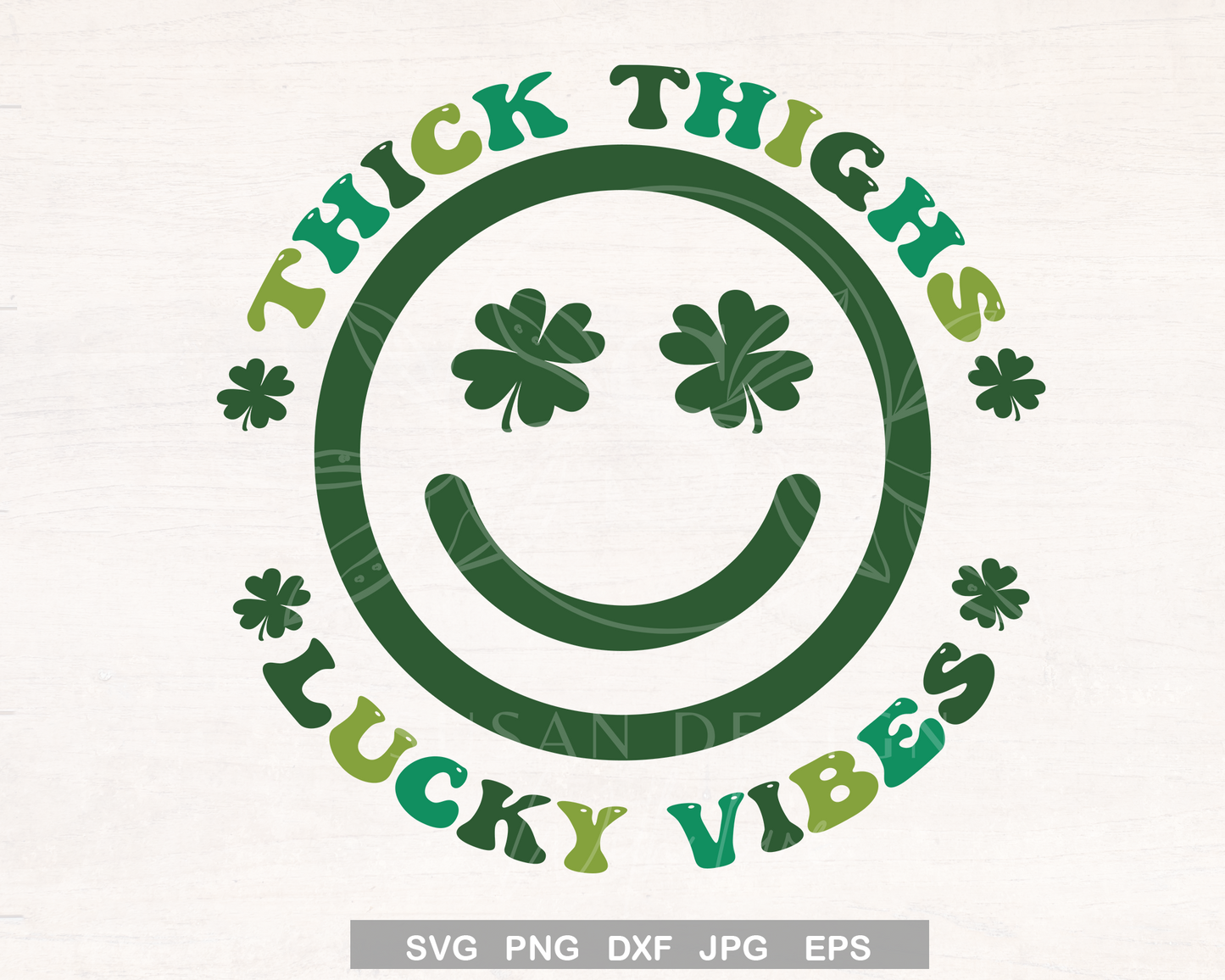 Thick Thighs Lucky Vibes SVG, St. Patrick