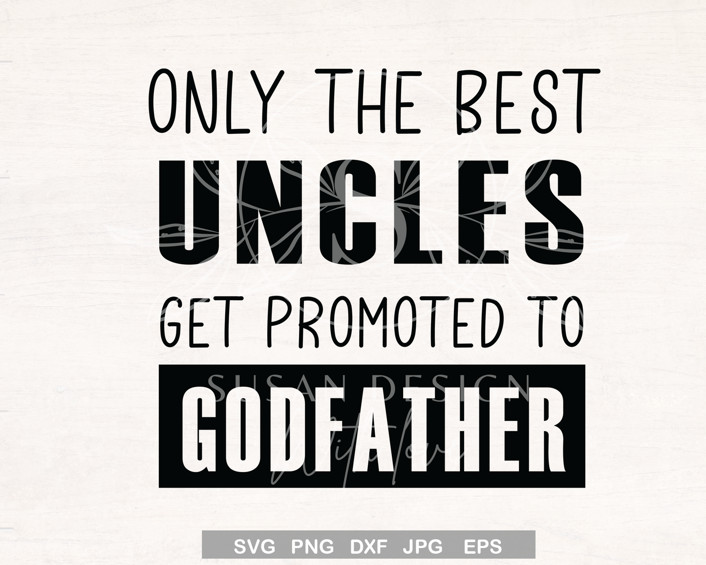 Godfather proposal SVG, for Christening invitation