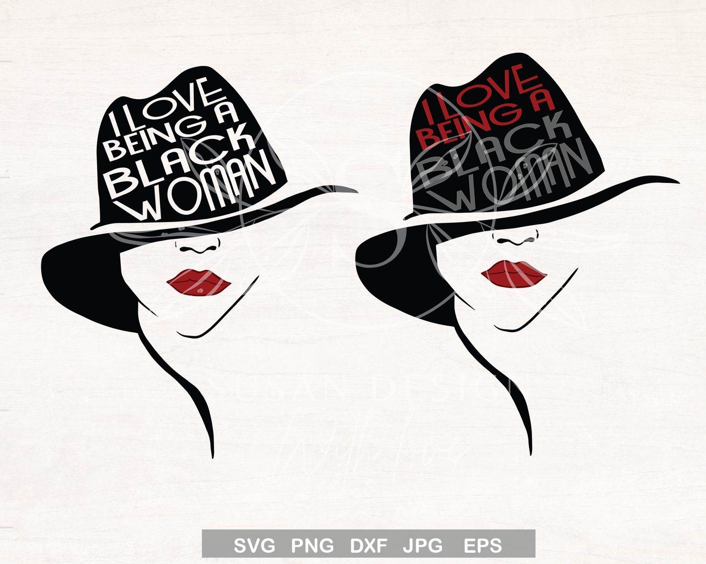 I Love Being Black Woman SVG bundle, Fashioned Hat