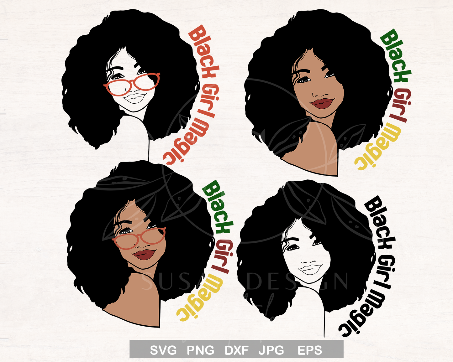 Black Girl Magic SVG Afro Girl