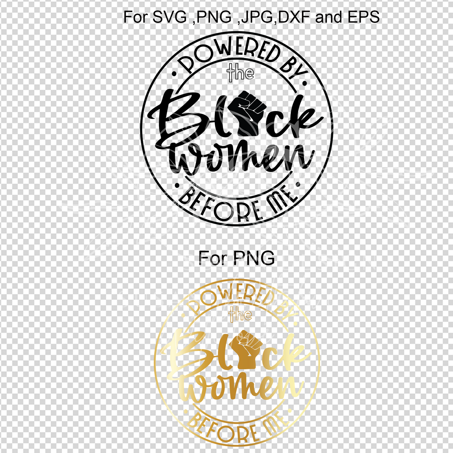 Powered By Black Women Before Me SVG file for Cricut, Black History
