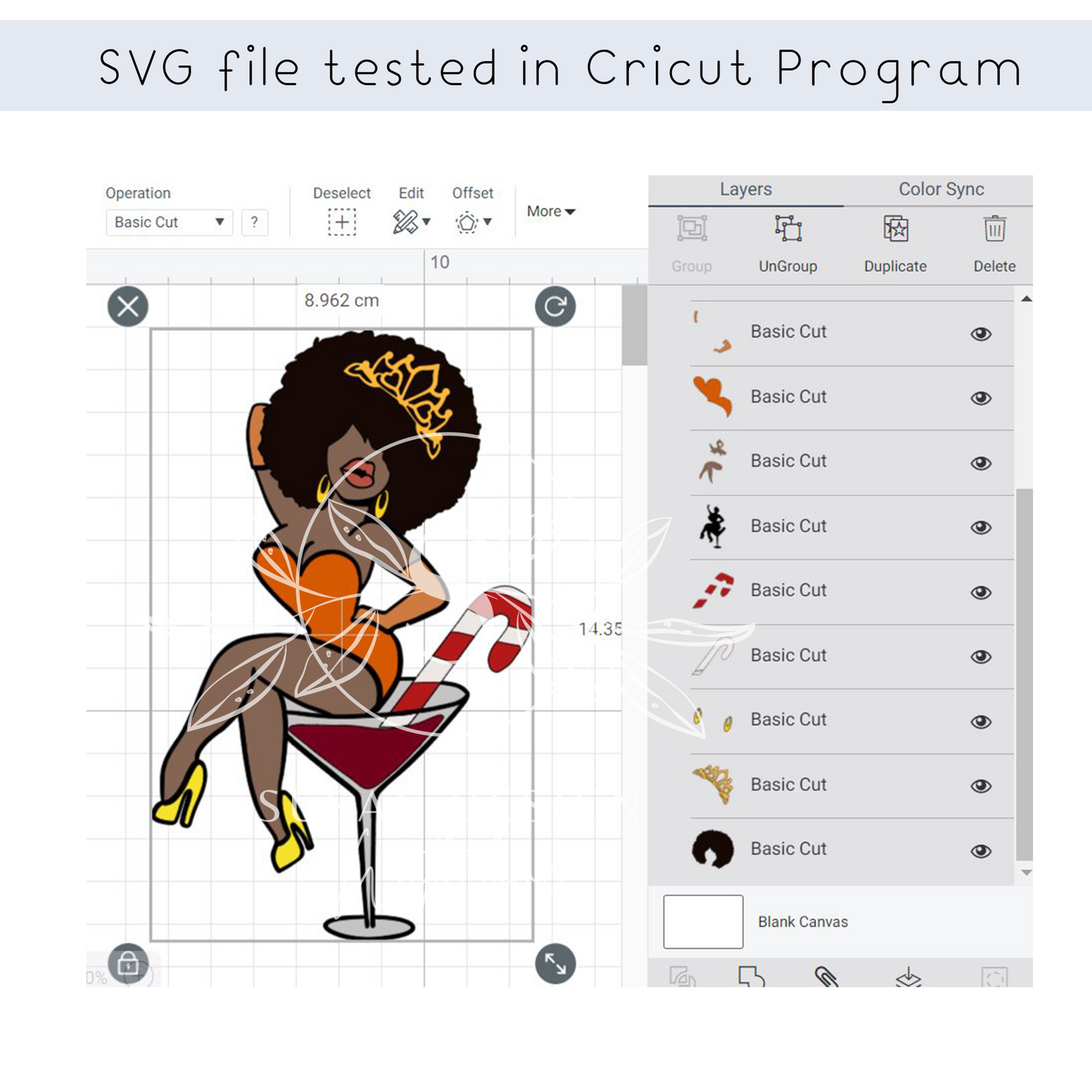 Afro Queen Wine Diva Drink Up SVG files for Cricut