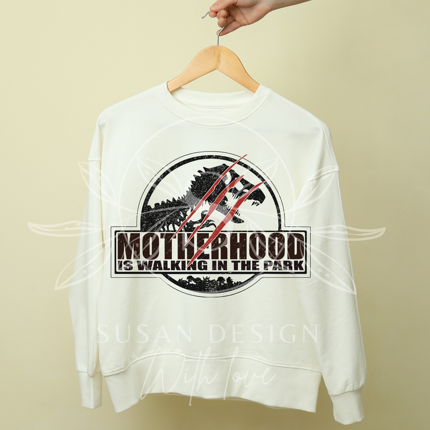 Motherhood Is A Walk In The Park Dinosaur Leopard, PNG Sublimation