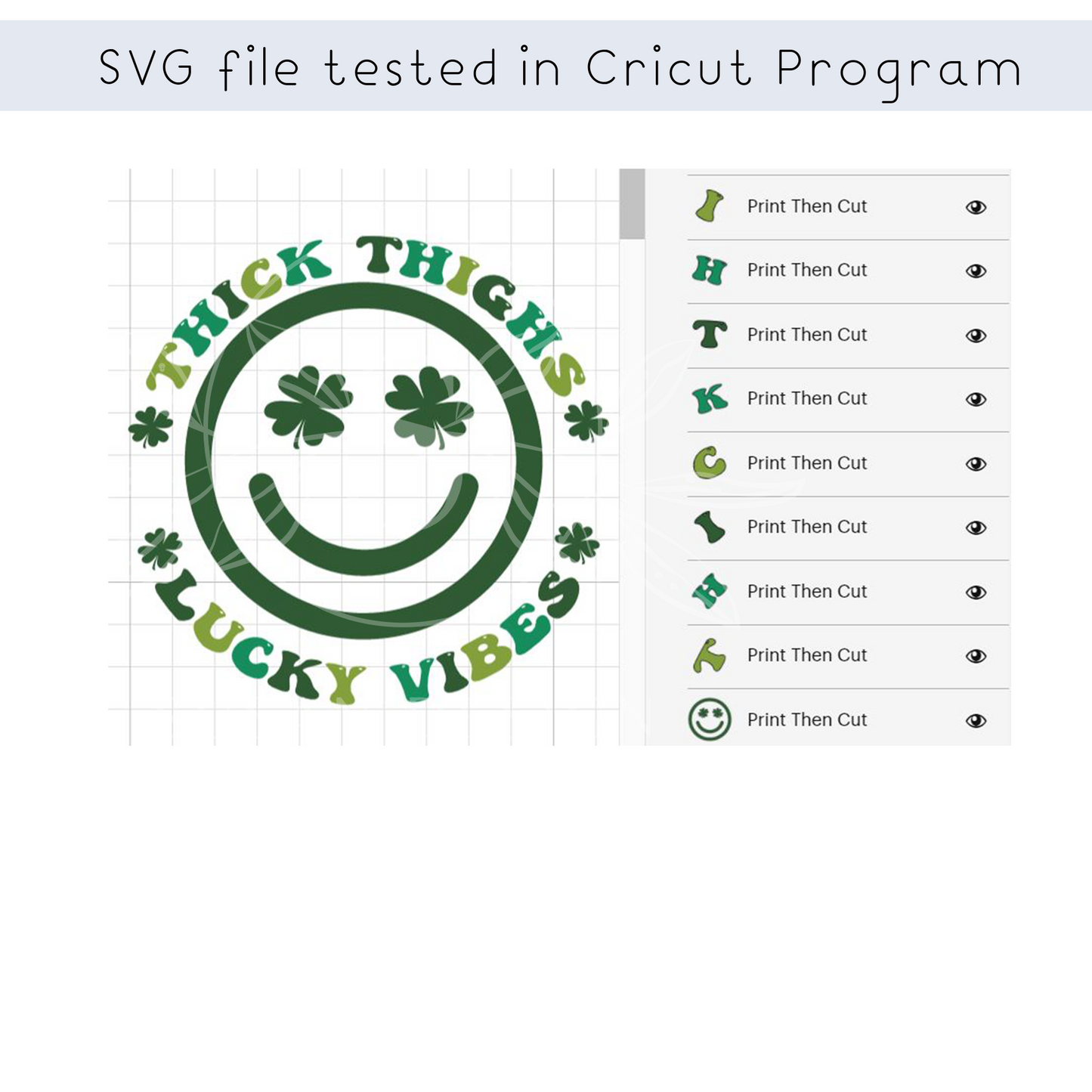 Thick Thighs Lucky Vibes SVG, St. Patrick