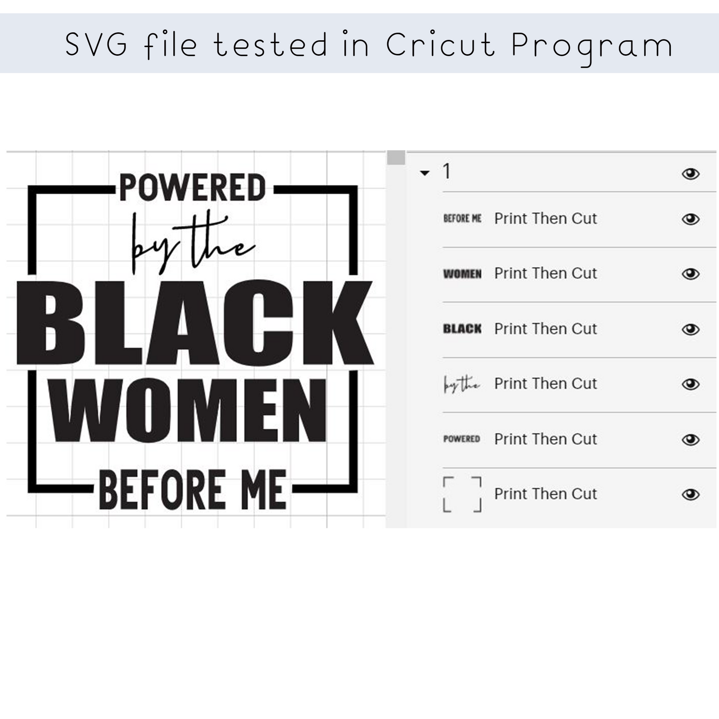Powered By Black Women Before Me SVG, file for Cricut Black History Month