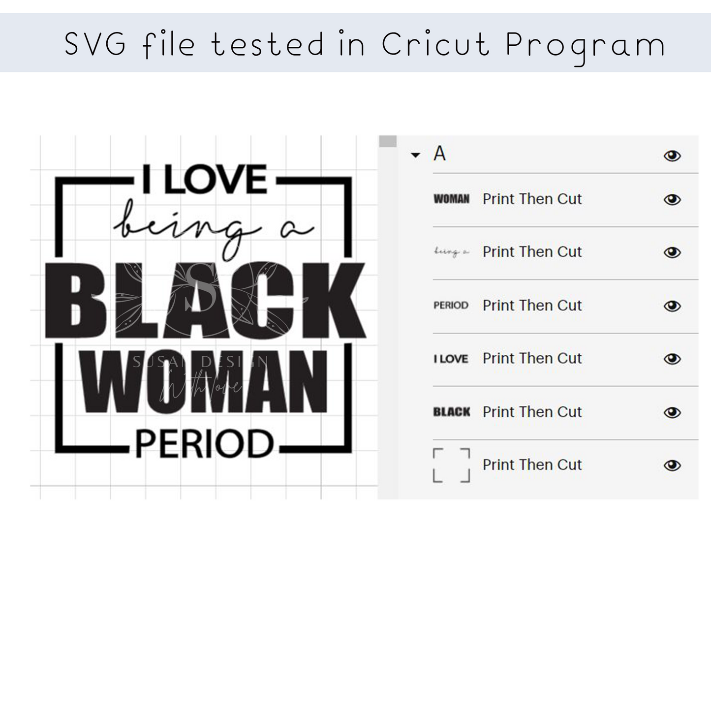 I Love Being a Black Woman SVG file for Cricut Shirt design, Black History Month